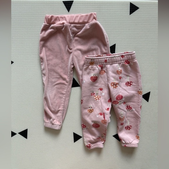 Garanimals|Baby girl,light Pink velour & mushroom Patterned sweatPants in 18M••• - Picture 4 of 7